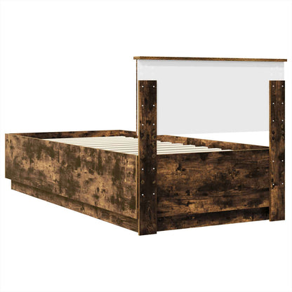 Struttura del letto Rovere fumé 90 x 200 cm Legno multistrato | homemem39