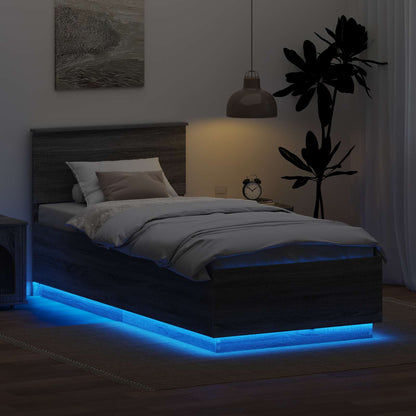 Struttura del letto Grigio Sonoma 90 x 200 cm Legno multistrato