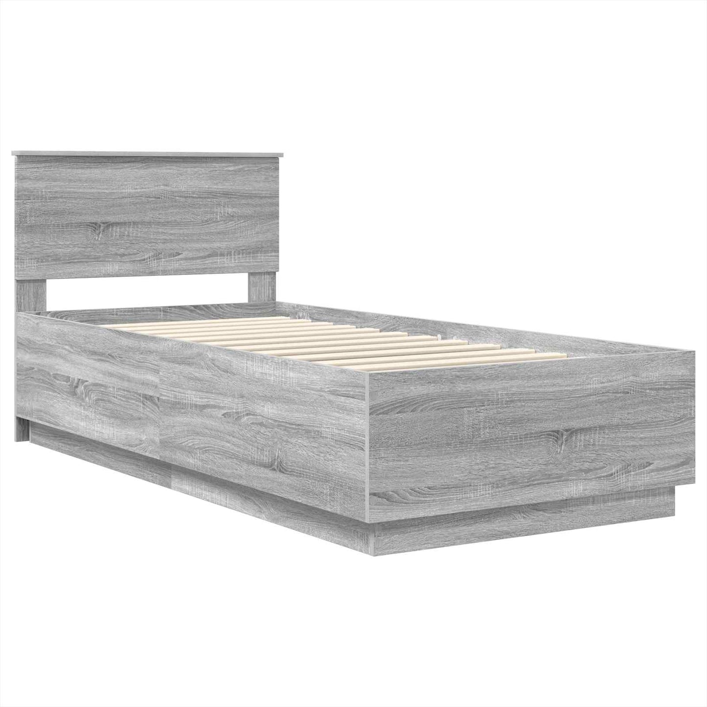 Struttura del letto Grigio Sonoma 70 x 190 cm Legno multistrato