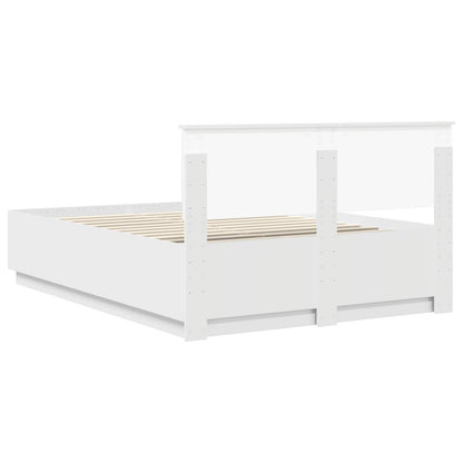 Struttura del letto Bianco 160 x 200 cm Legno multistrato