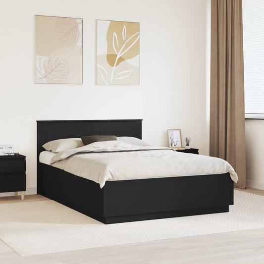 Struttura del letto Nero 150 x 200 cm Legno ingegnerizzato
