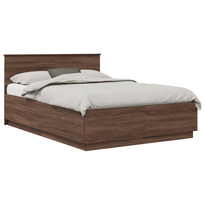 Struttura del letto con testiera Rovere Marrone 150 x 200 cm