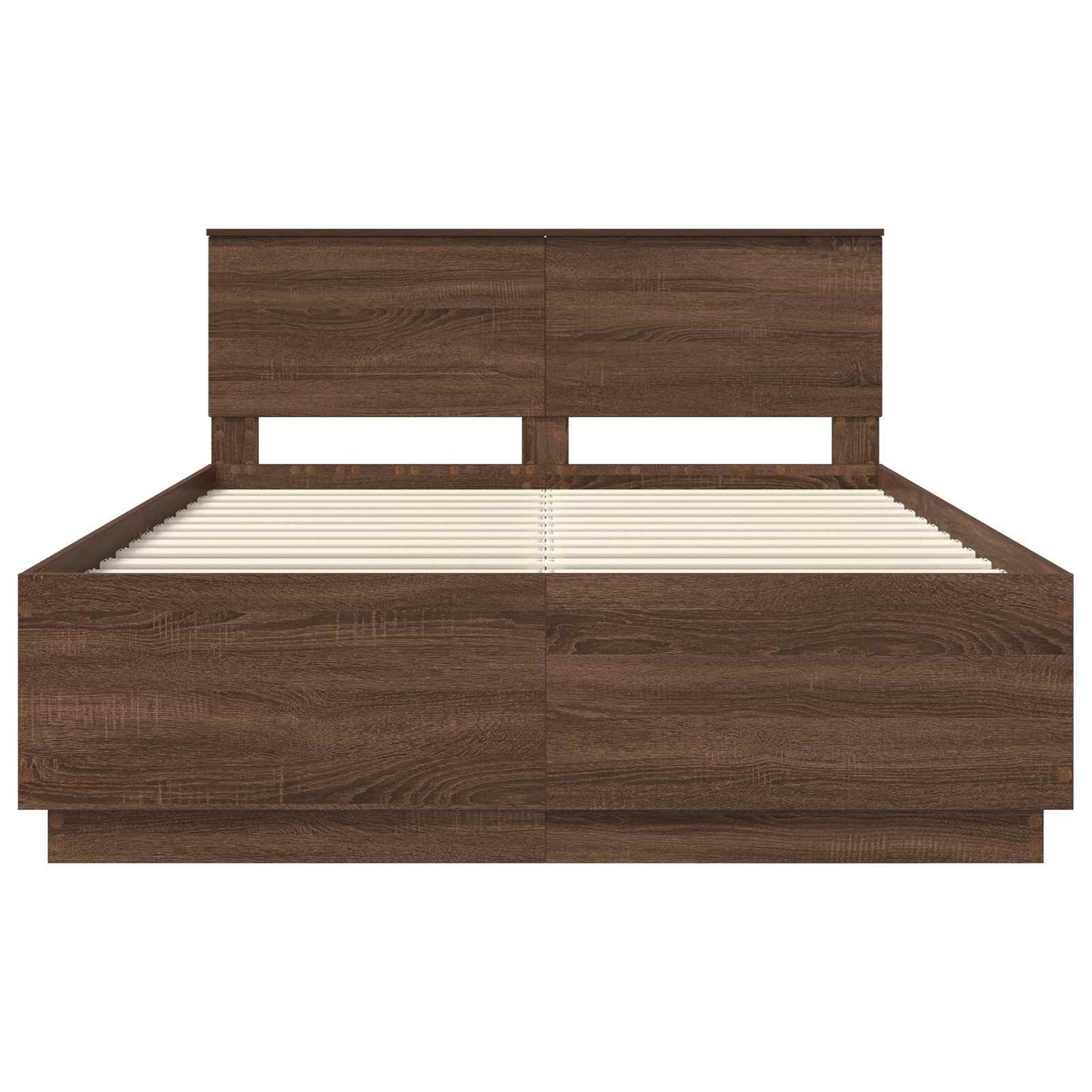 Struttura del letto con testiera Rovere Marrone 150 x 200 cm