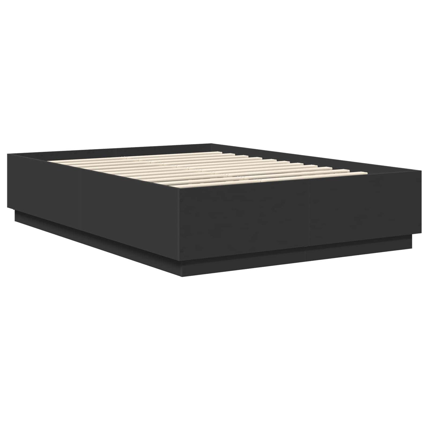 Struttura del letto Nero 140 x 190 cm Legno multistrato