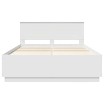 Struttura del letto Bianco 140 x 200 cm Legno multistrato