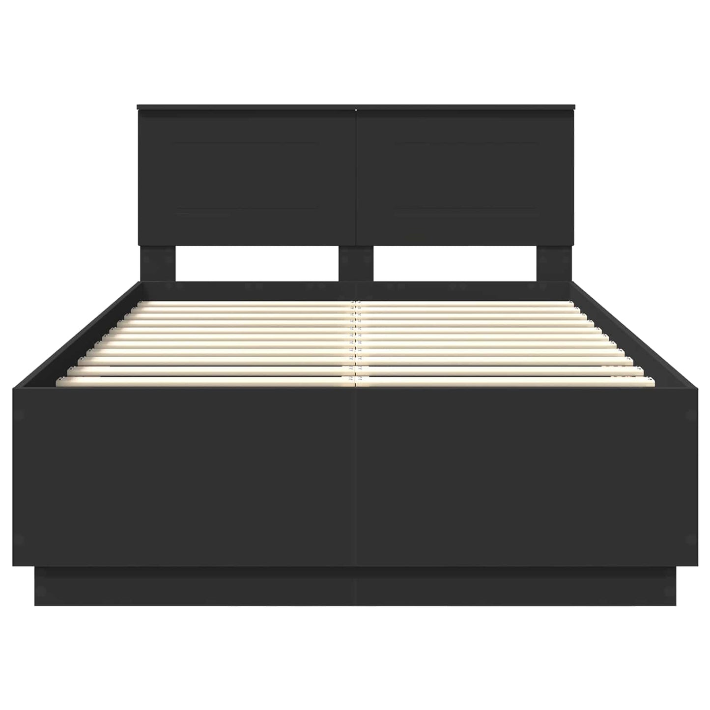 Struttura del letto Nero 135 x 190 cm Legno multistrato