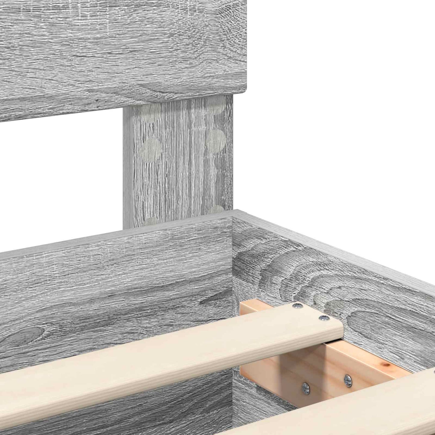 Struttura del letto con testiera Grigio Sonoma 120 x 200 cm