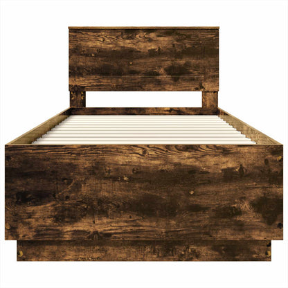 Struttura del letto Rovere fumé 90 x 200 cm Legno multistrato