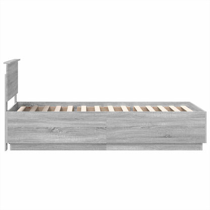 Struttura del letto Grigio Sonoma 90 x 200 cm Legno multistrato