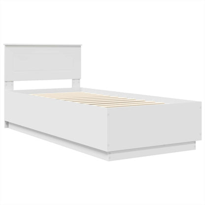 Struttura del letto Bianco 75 x 190 cm Legno multistrato