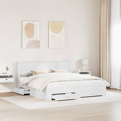 Struttura del letto Bianco 180 x 200 cm Legno multistrato | homemem39