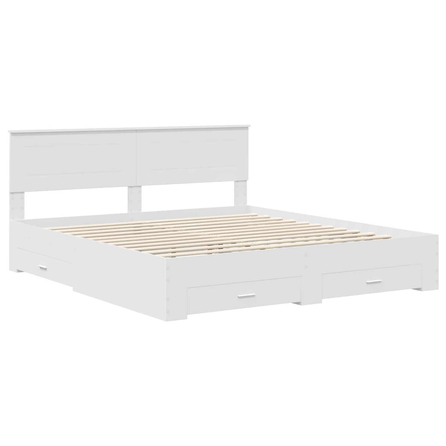 Struttura del letto Bianco 180 x 200 cm Legno multistrato | homemem39
