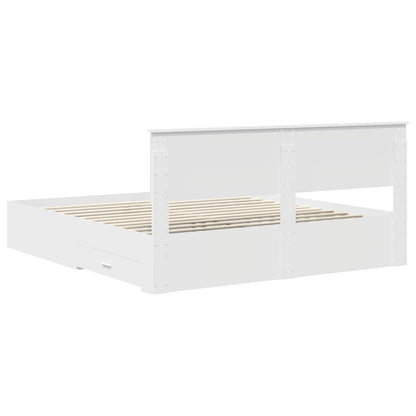 Struttura del letto Bianco 180 x 200 cm Legno multistrato | homemem39
