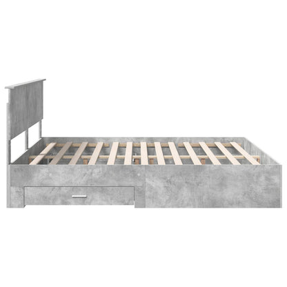 Struttura del letto con testiera Grigio cemento 180 x 200 cm | homemem39