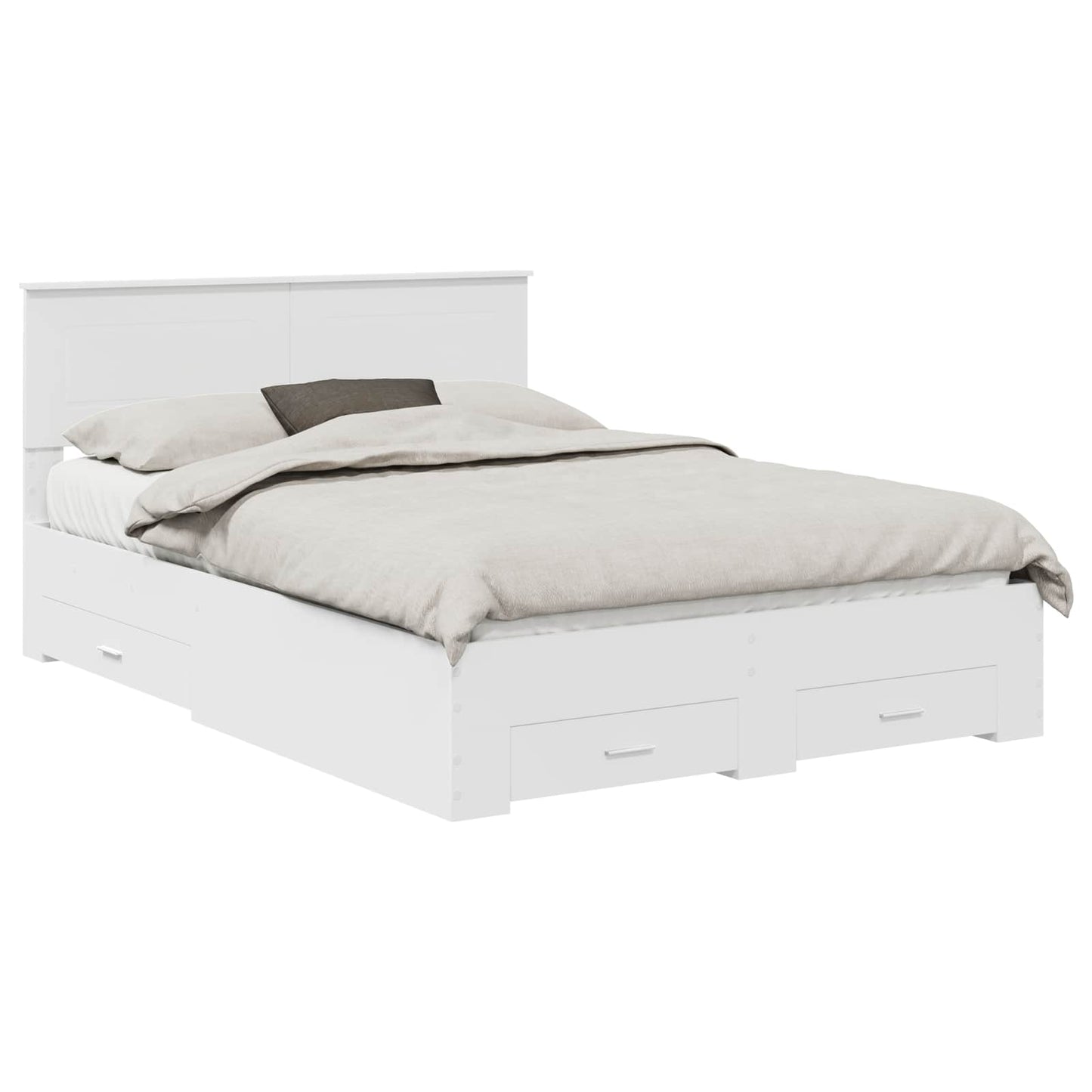 Struttura del letto Bianco 160 x 200 cm Legno multistrato | homemem39