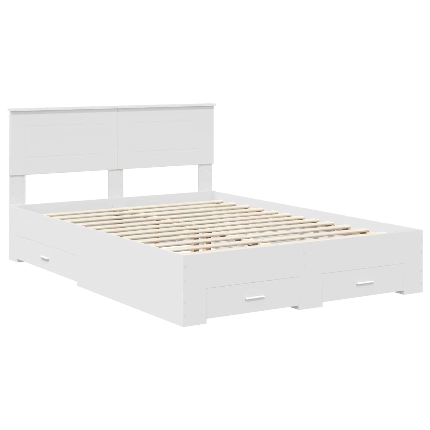 Struttura del letto Bianco 160 x 200 cm Legno multistrato | homemem39