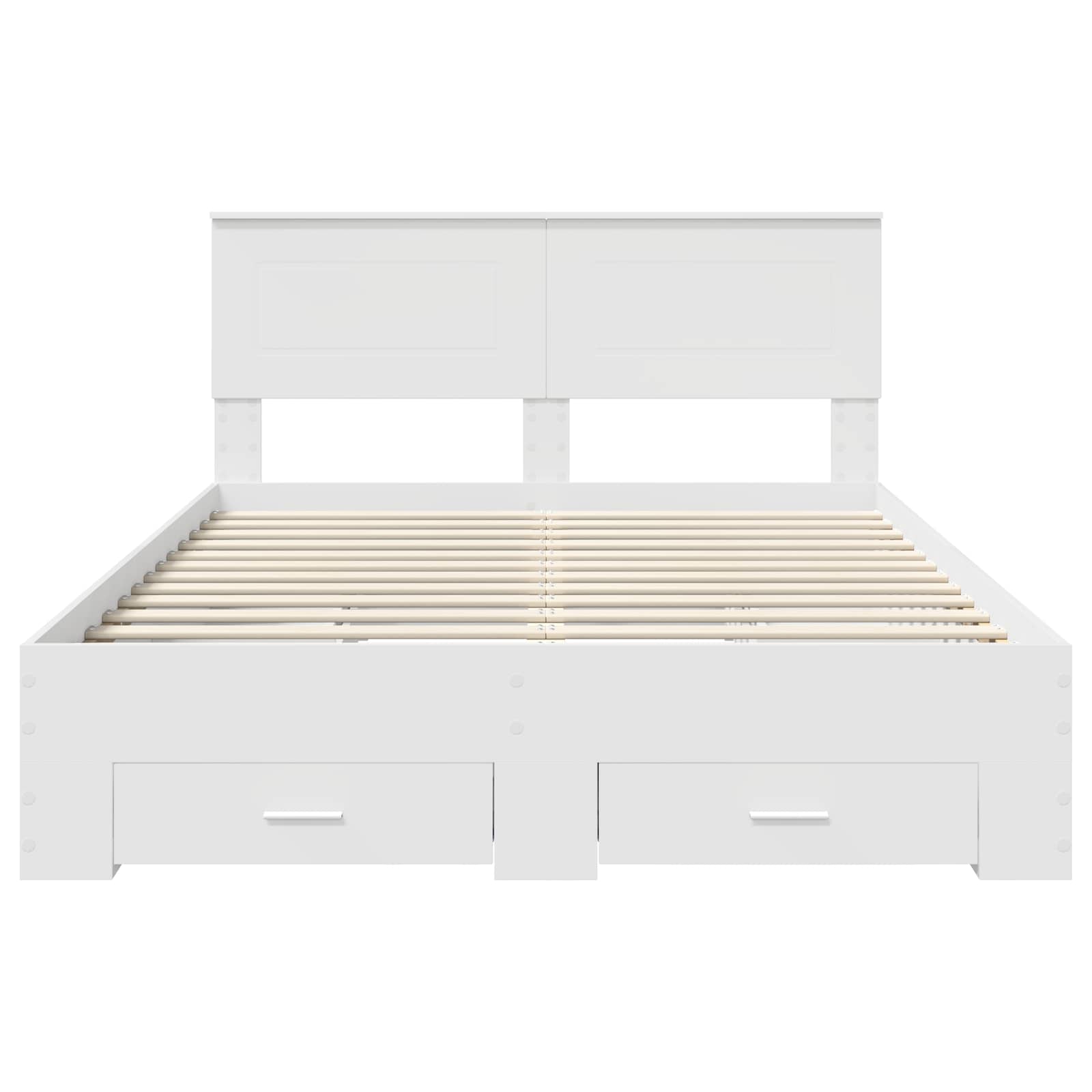 Struttura del letto Bianco 160 x 200 cm Legno multistrato | homemem39