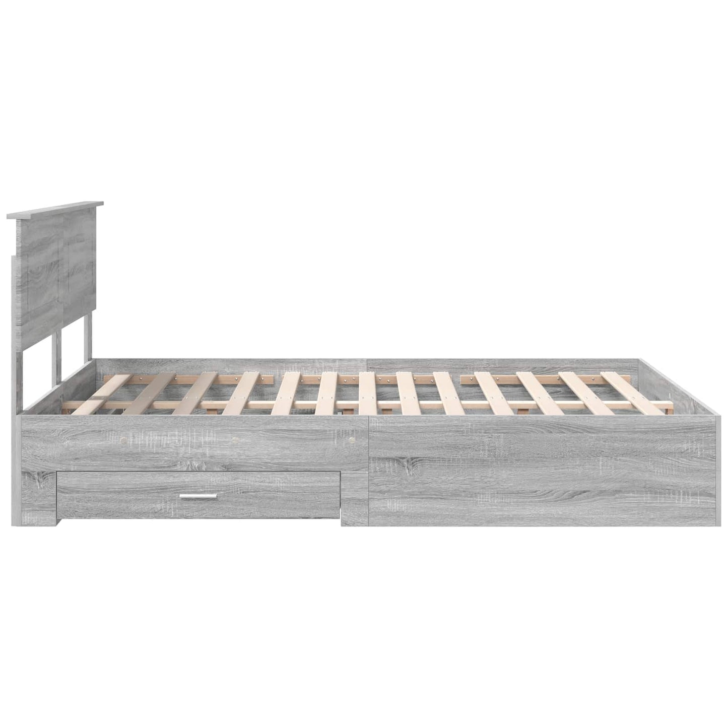 Struttura del letto con testiera Grigio Sonoma 160 x 200 cm | homemem39