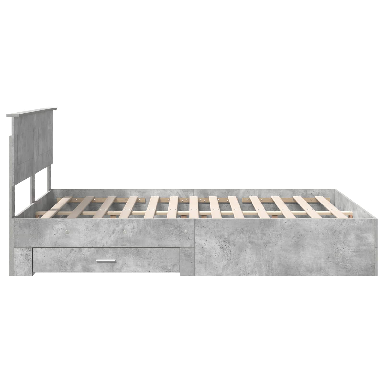 Struttura del letto con testiera Grigio cemento 150 x 200 cm | homemem39