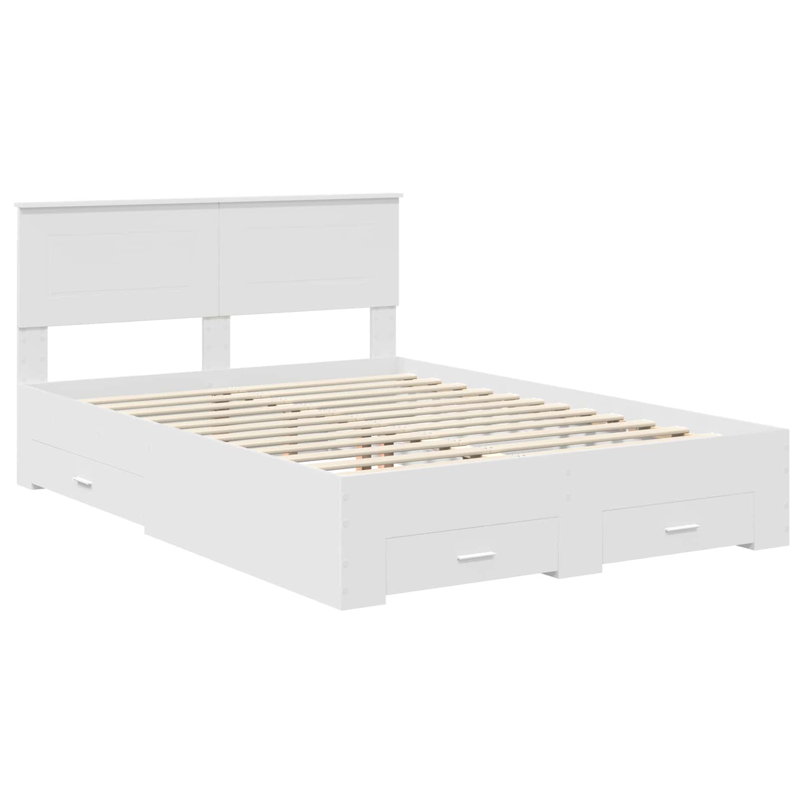 Struttura del letto Bianco 140 x 190 cm Legno multistrato | homemem39