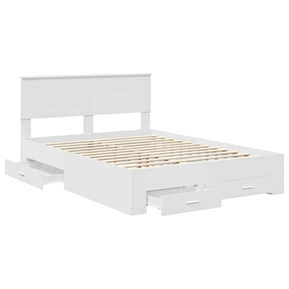 Struttura del letto Bianco 140 x 190 cm Legno multistrato | homemem39