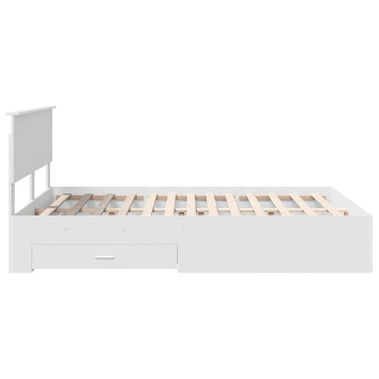 Struttura del letto Bianco 140 x 190 cm Legno multistrato | homemem39