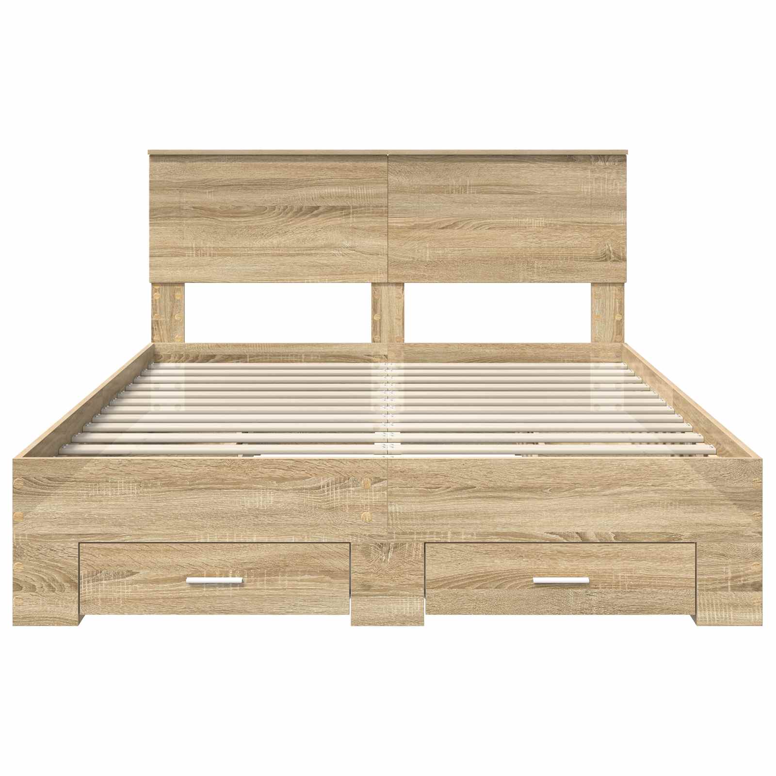 Struttura del letto con testiera Rovere Sonoma 140 x 190 cm | homemem39