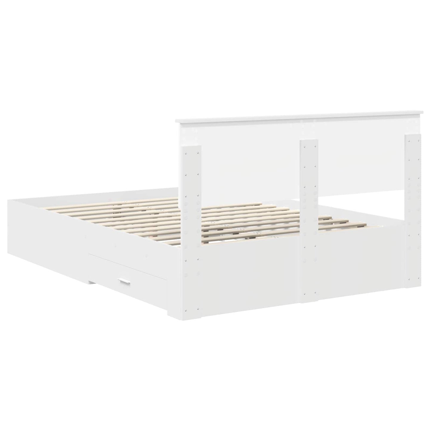 Struttura del letto Bianco 140 x 200 cm Legno multistrato | homemem39