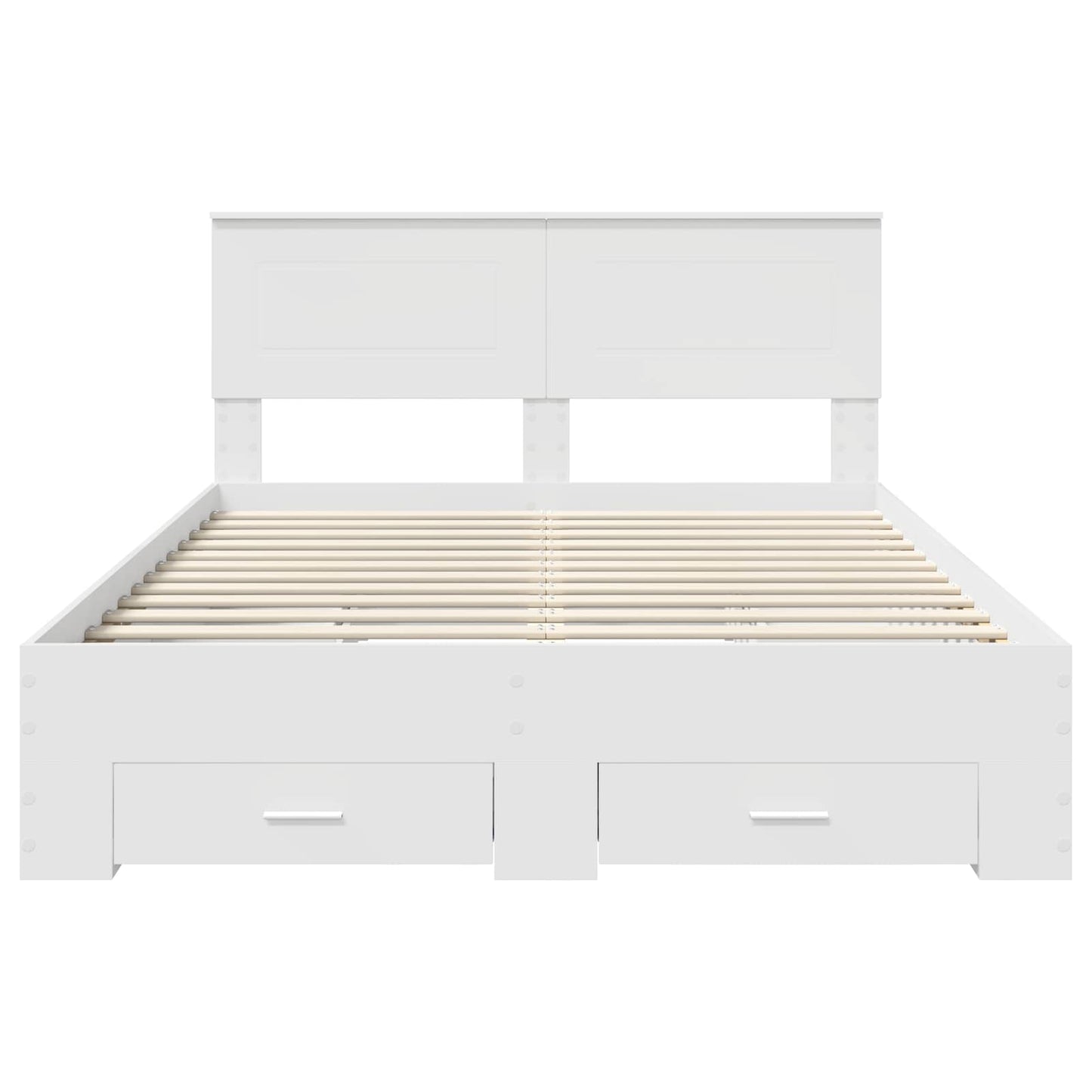Struttura del letto Bianco 140 x 200 cm Legno multistrato | homemem39