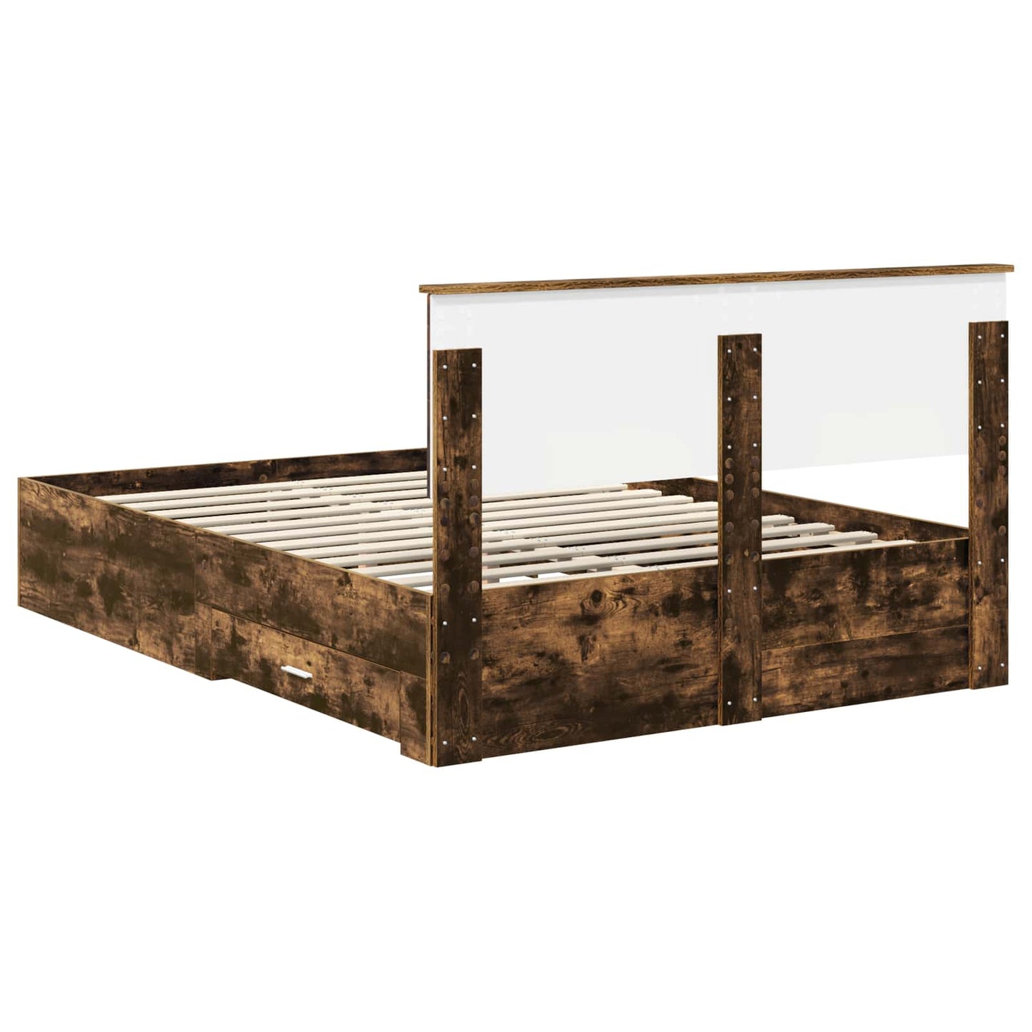 Struttura del letto Rovere fumé 140 x 200 cm Legno multistrato | homemem39