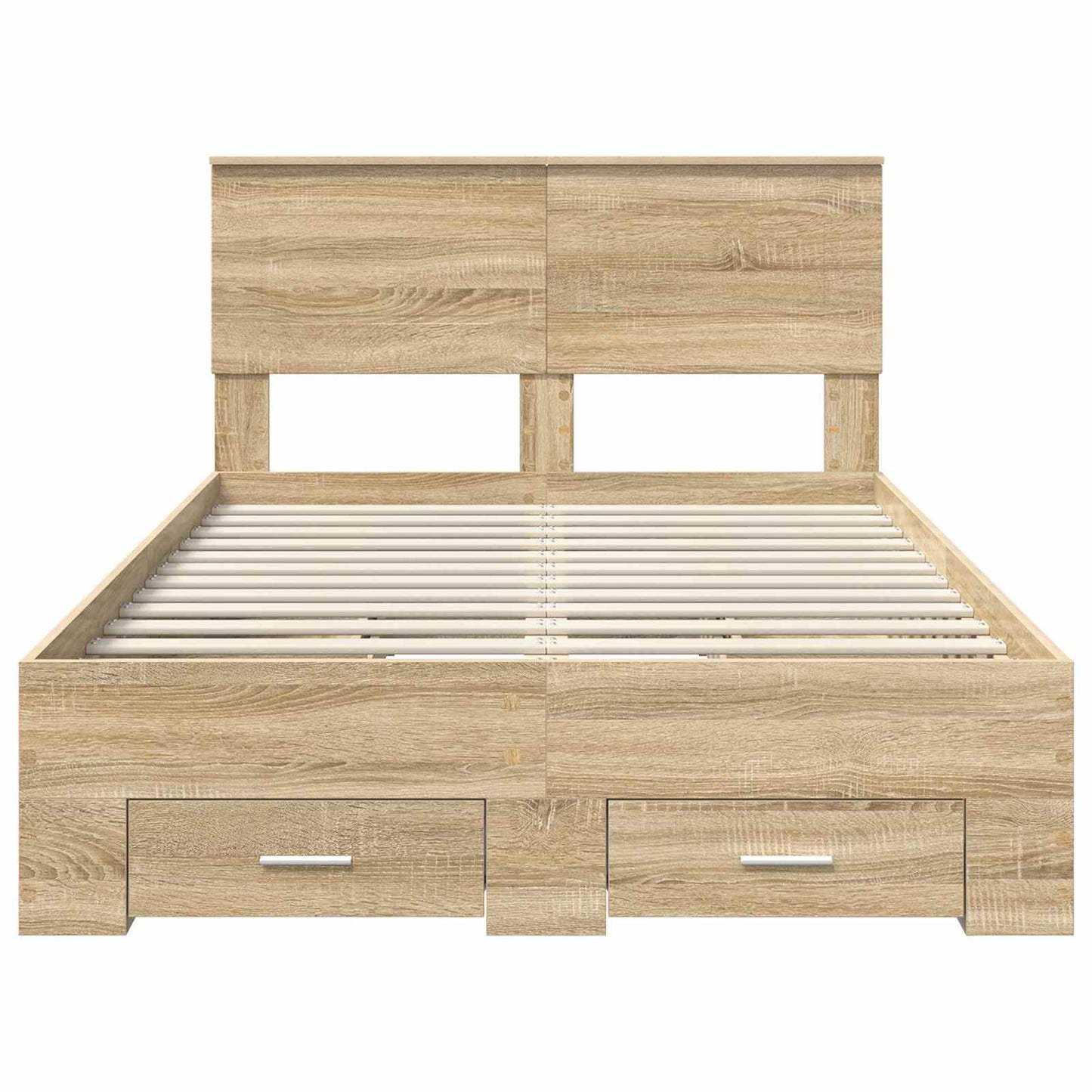Struttura del letto con testiera Rovere Sonoma 135 x 190 cm | homemem39