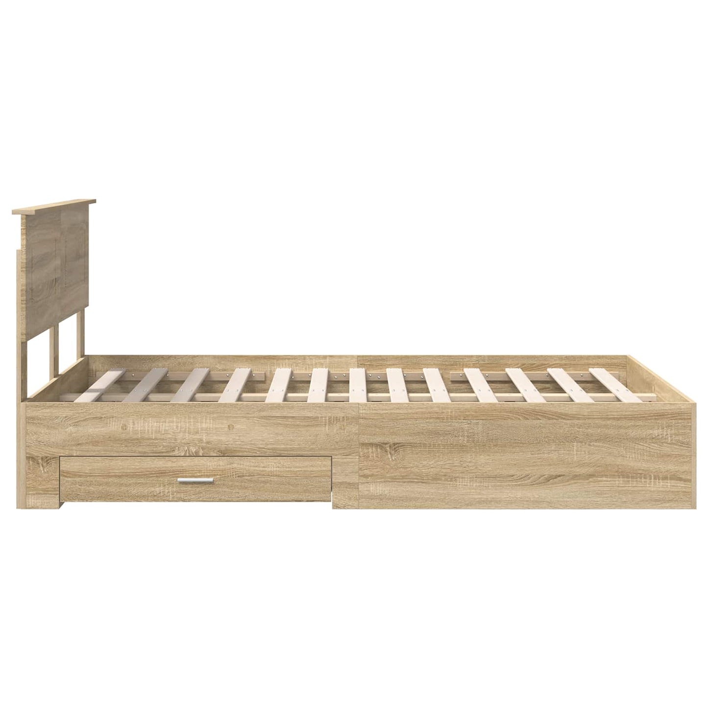 Struttura del letto con testiera Rovere Sonoma 135 x 190 cm | homemem39