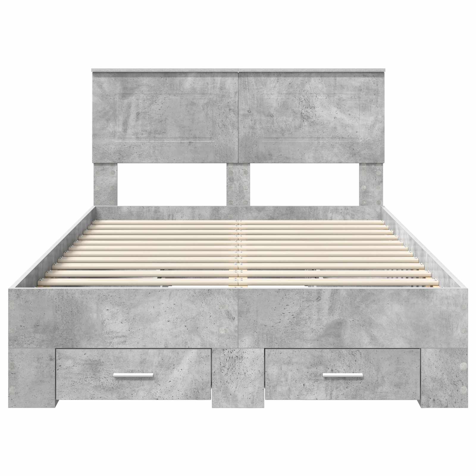 Struttura del letto con testiera Grigio cemento 135 x 190 cm | homemem39