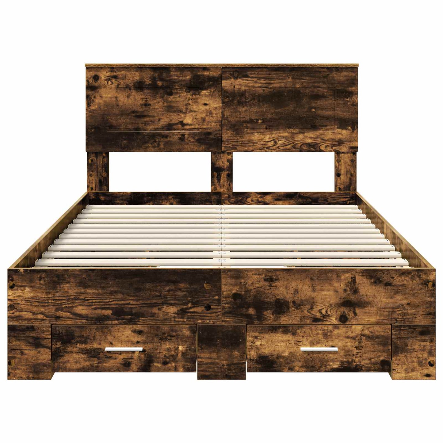 Struttura del letto Rovere fumé 135 x 190 cm Legno multistrato | homemem39