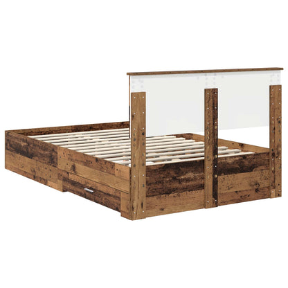 Struttura del letto con testiera Legno vecchio 120 x 190 cm | homemem39