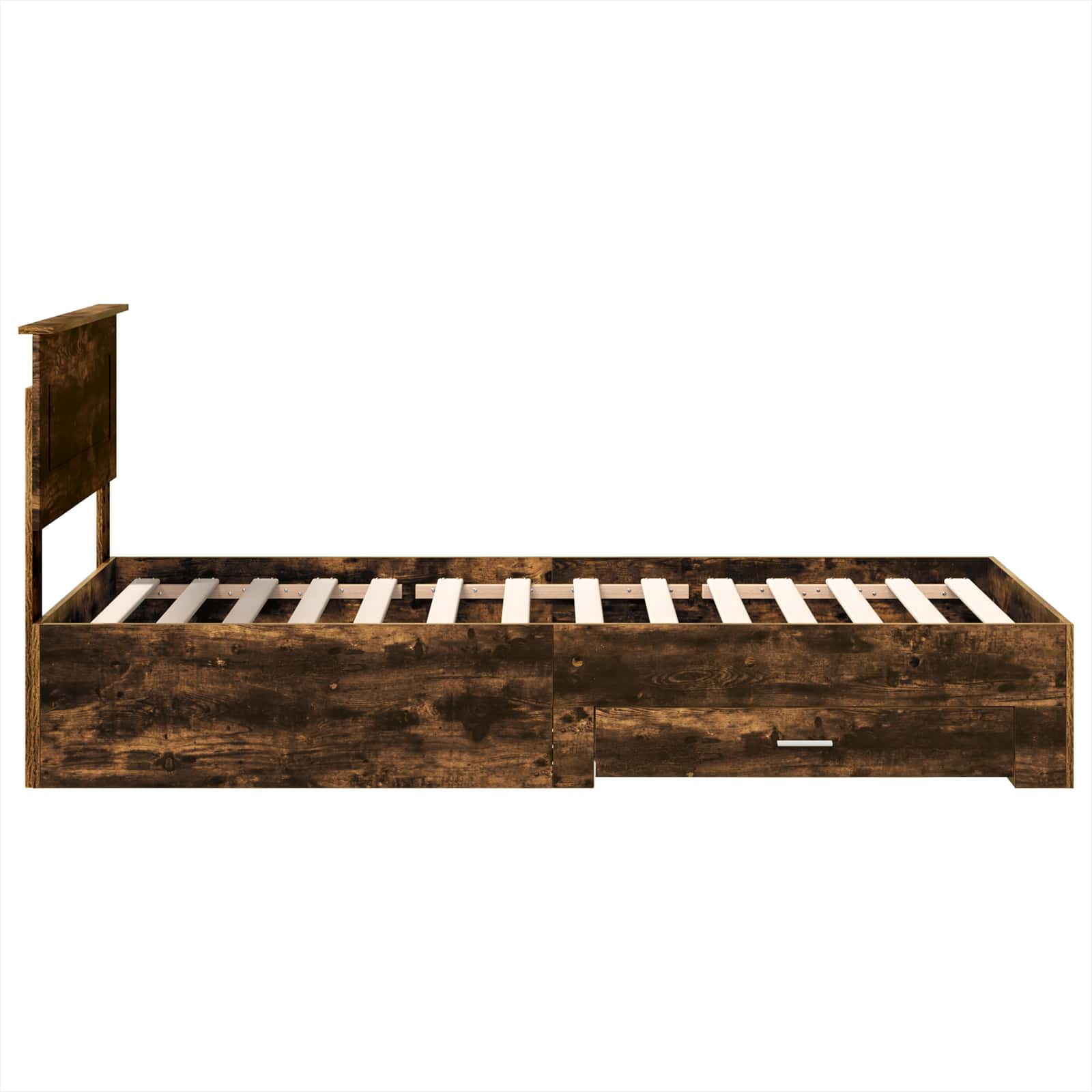 Struttura del letto Rovere fumé 100 x 200 cm Legno multistrato | homemem39