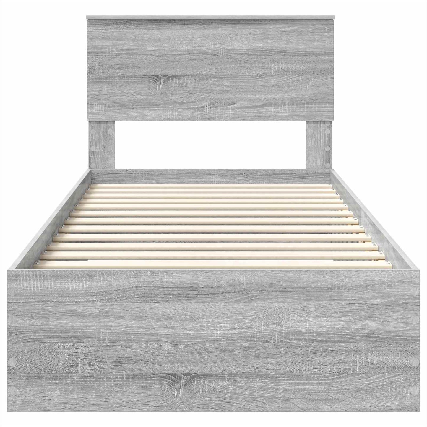 Struttura del letto con testiera Grigio Sonoma 100 x 200 cm | homemem39