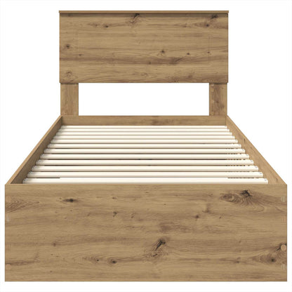 Struttura del letto Rovere artigianale 100 x 200 cm | homemem39
