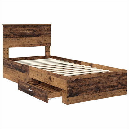 Struttura del letto Legno vecchio 90 x 190 cm Legno multistrato | homemem39