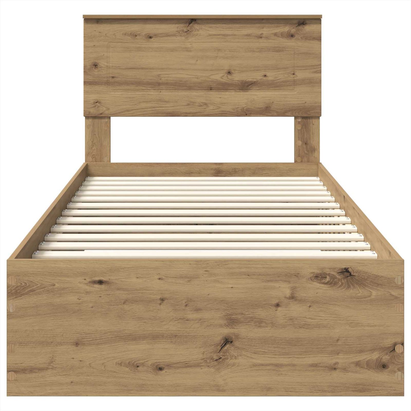 Struttura del letto con cassetto Rovere artigianale 90 x 190 cm | homemem39