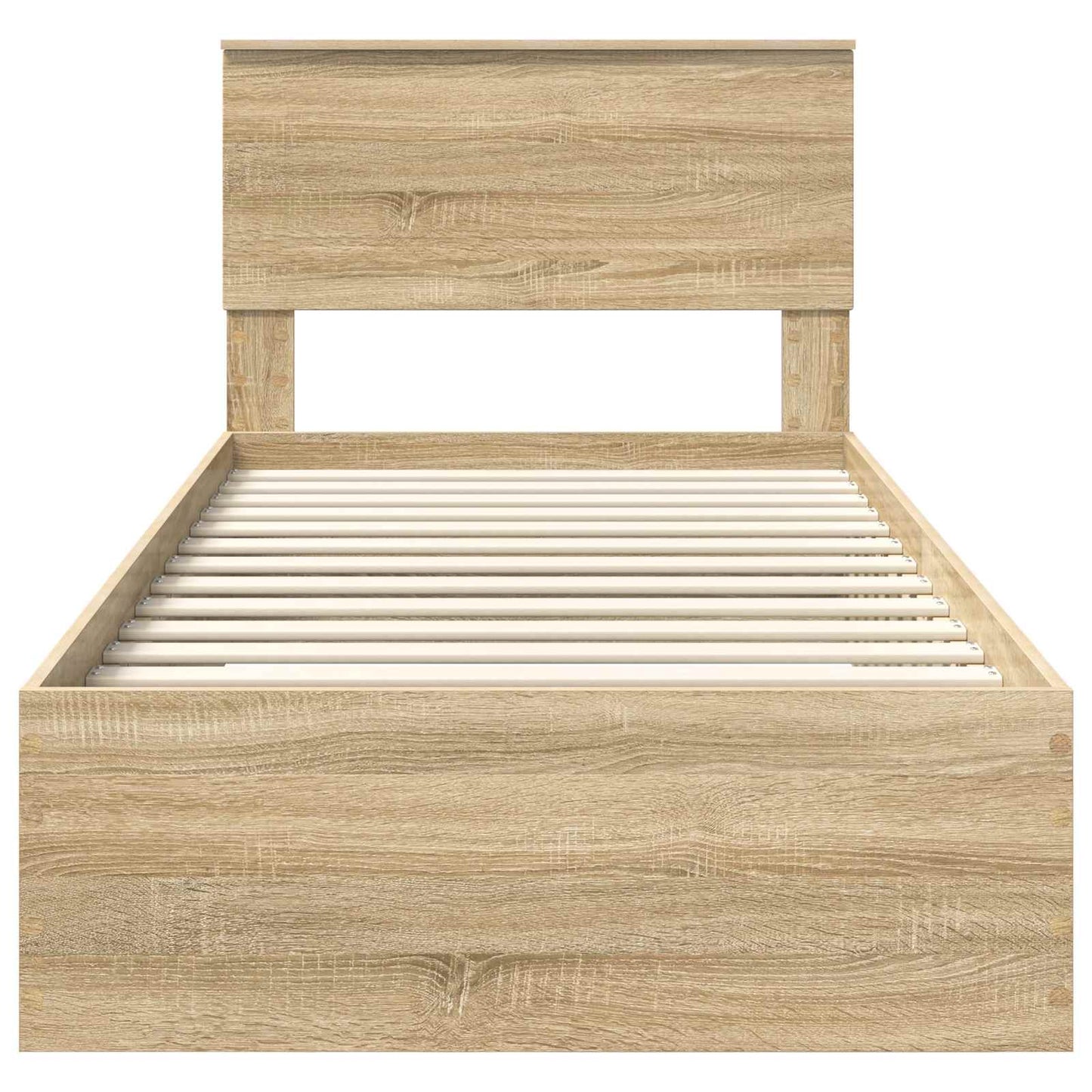 Struttura del letto Rovere Sonoma 90 x 200 cm Legno multistrato | homemem39