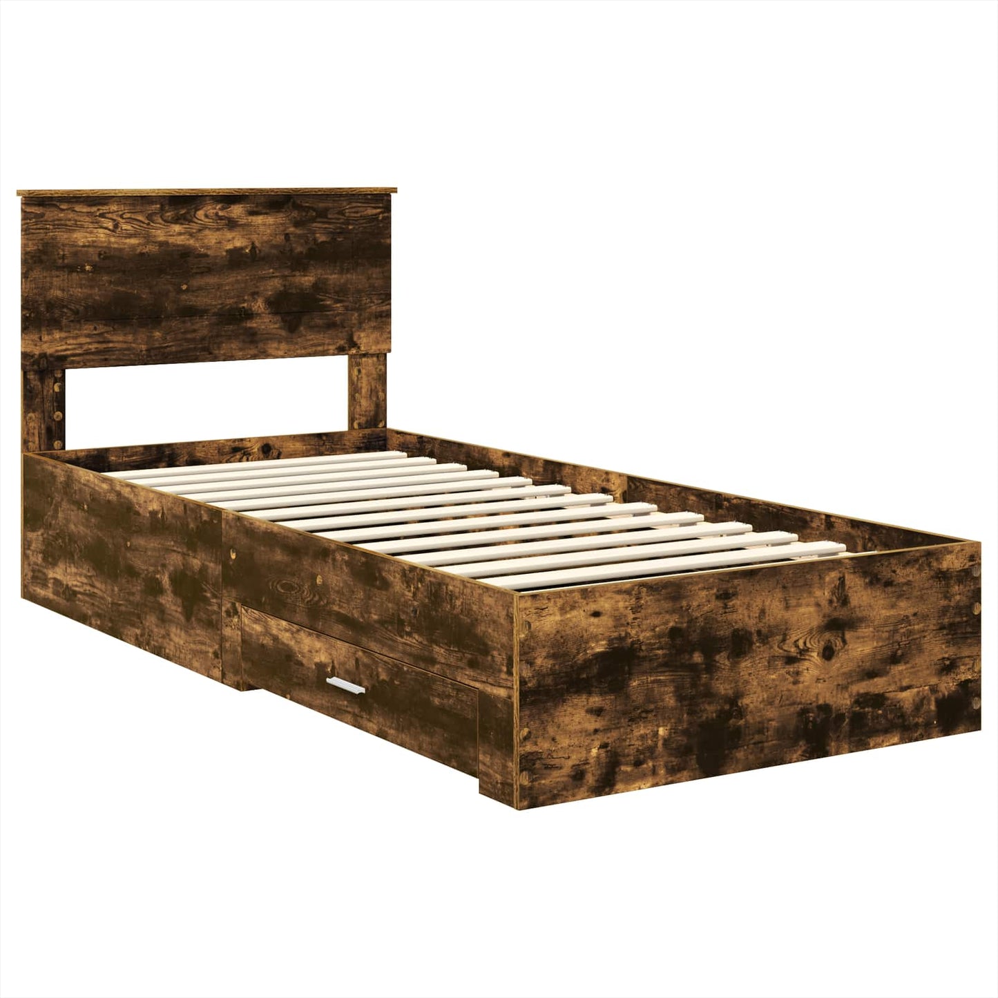 Struttura del letto Rovere fumé 90 x 200 cm Legno multistrato | homemem39