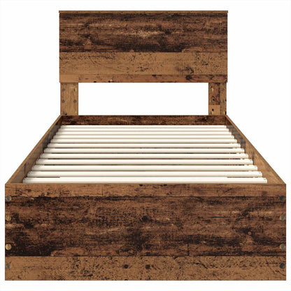 Struttura del letto Legno vecchio 90 x 200 cm Legno multistrato | homemem39