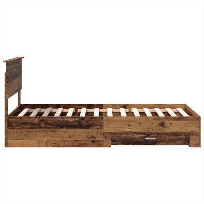 Struttura del letto Legno vecchio 90 x 200 cm Legno multistrato | homemem39