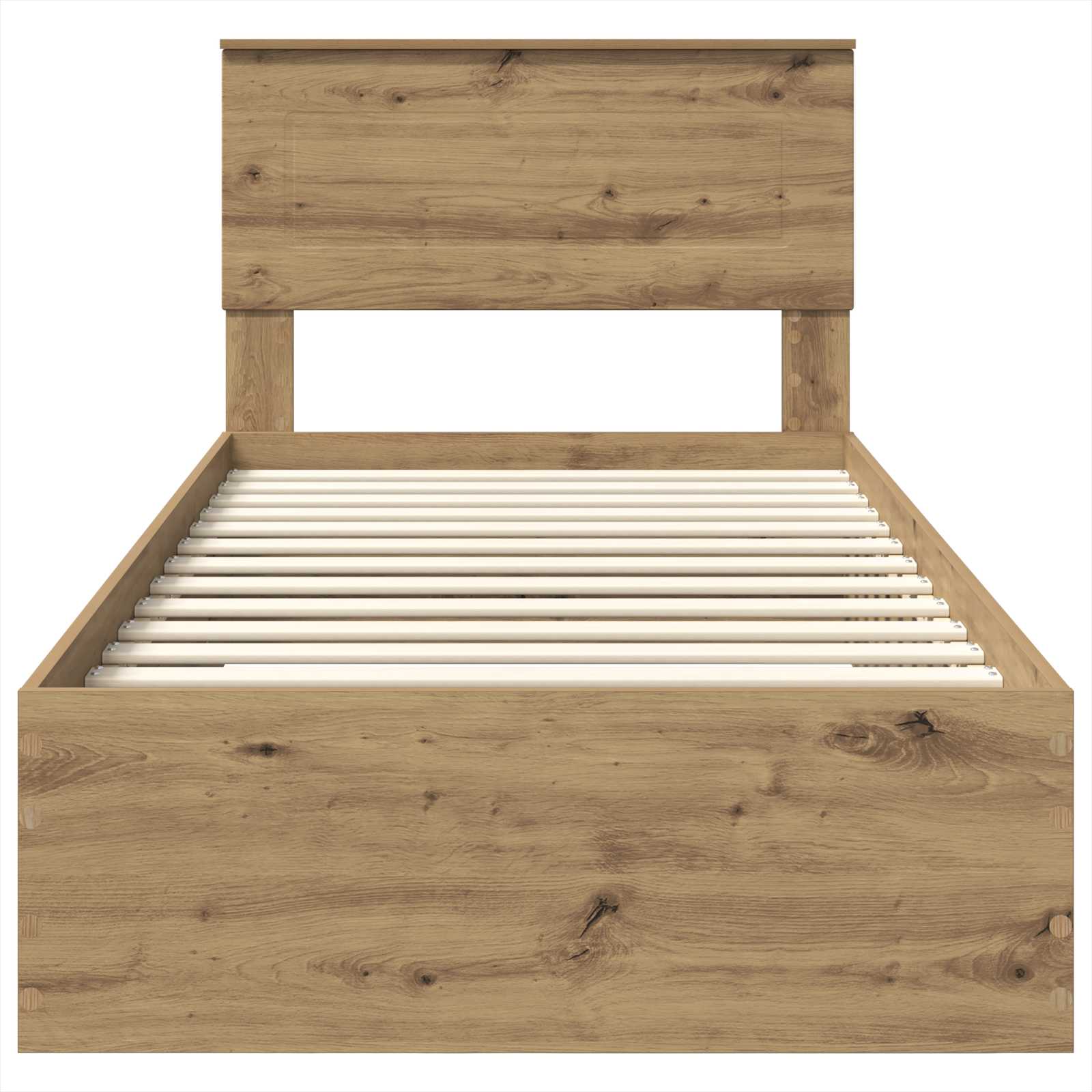 Struttura del letto con cassetto Rovere artigianale 90 x 200 cm | homemem39