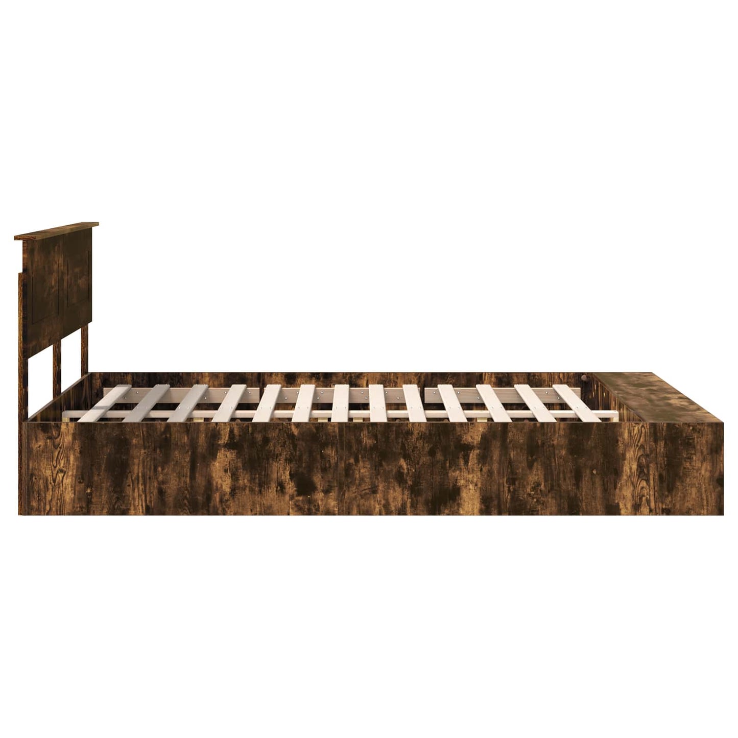 Struttura del letto Rovere fumé 140 x 190 cm Legno multistrato