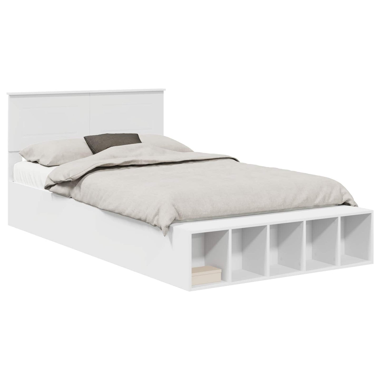 Struttura del letto Bianco 135 x 190 cm Legno multistrato