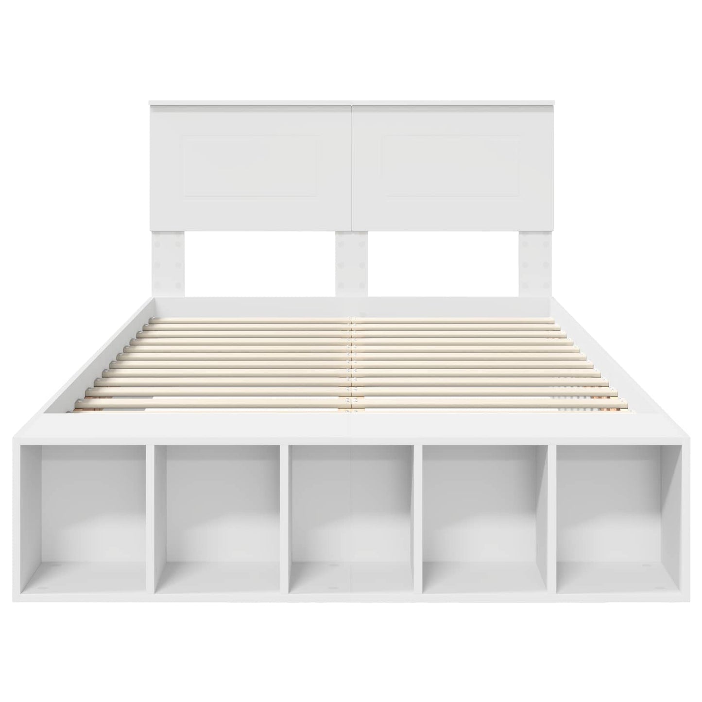 Struttura del letto Bianco 135 x 190 cm Legno multistrato