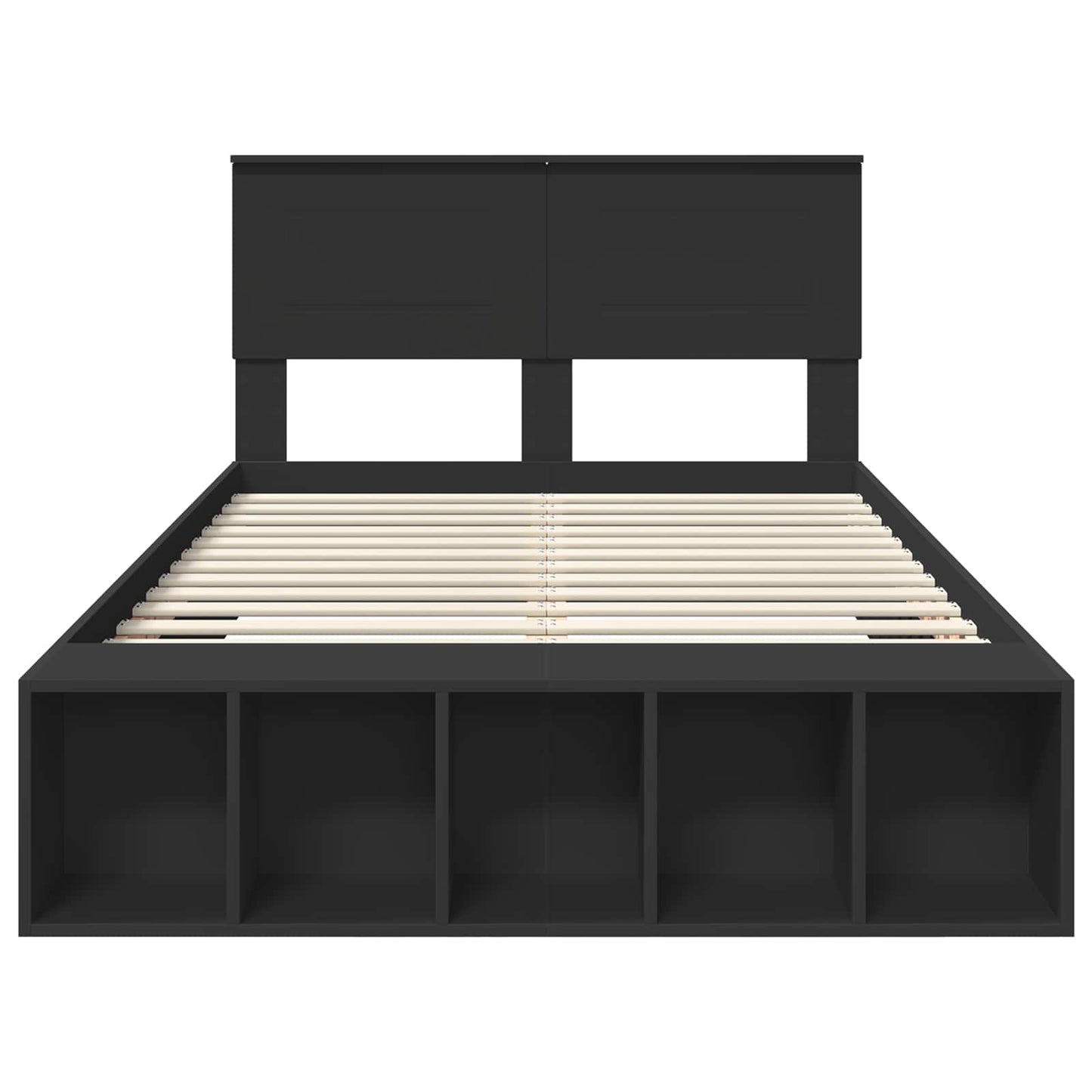 Struttura del letto Nero 135 x 190 cm Legno multistrato