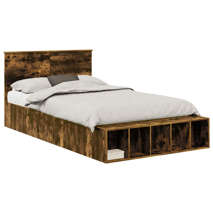 Struttura del letto Rovere fumé 120 x 190 cm Legno multistrato